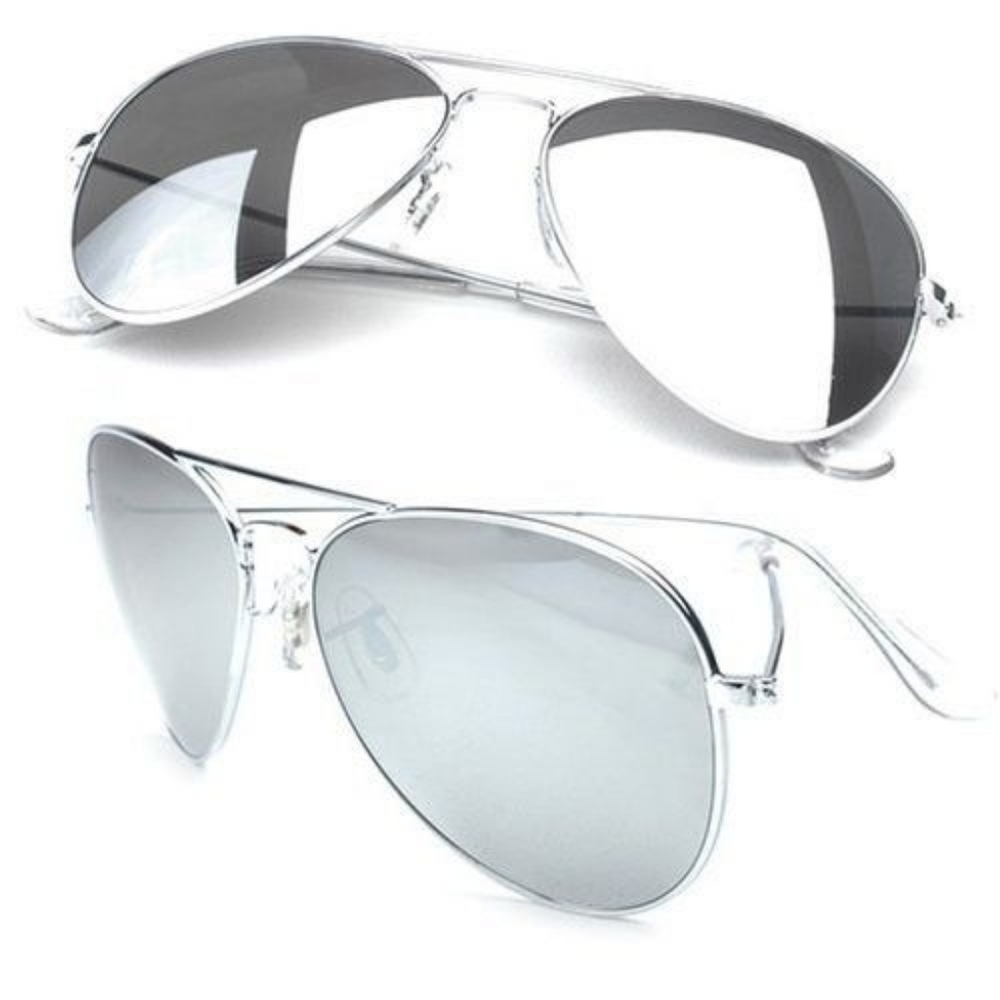 Ray-Ban (Store Display) Aviator Reflective Silver Lenses RB3025 Mirror - Picture 13 of 13